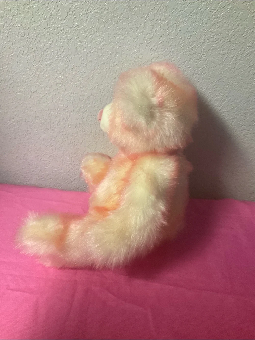 Vintage Russ Bear Plush Pink Cream & Peach (Sherbet) Teddy Bear “Taffie”